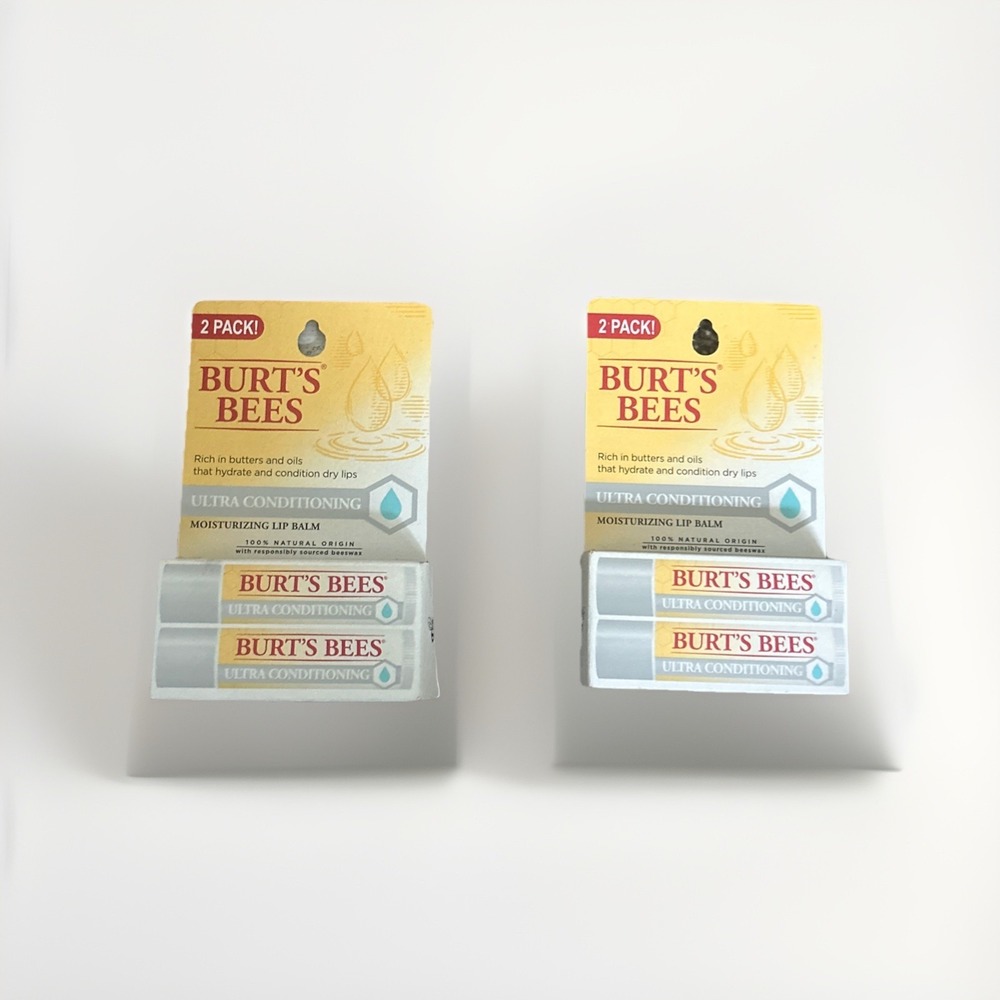 Set 2 Packs, Burt's Bees 100% Natural Moisturizing Lip Balm, Ultra Conditioning